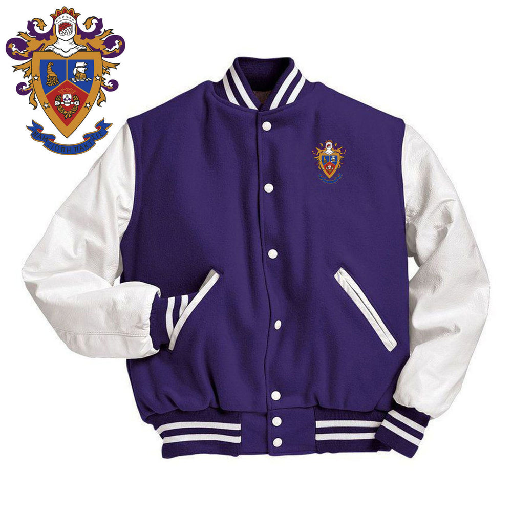 Delta Sigma Pi Varsity Crest Shield Jacket Delta Sigma Pi Varsity Crest - Shield Jacket