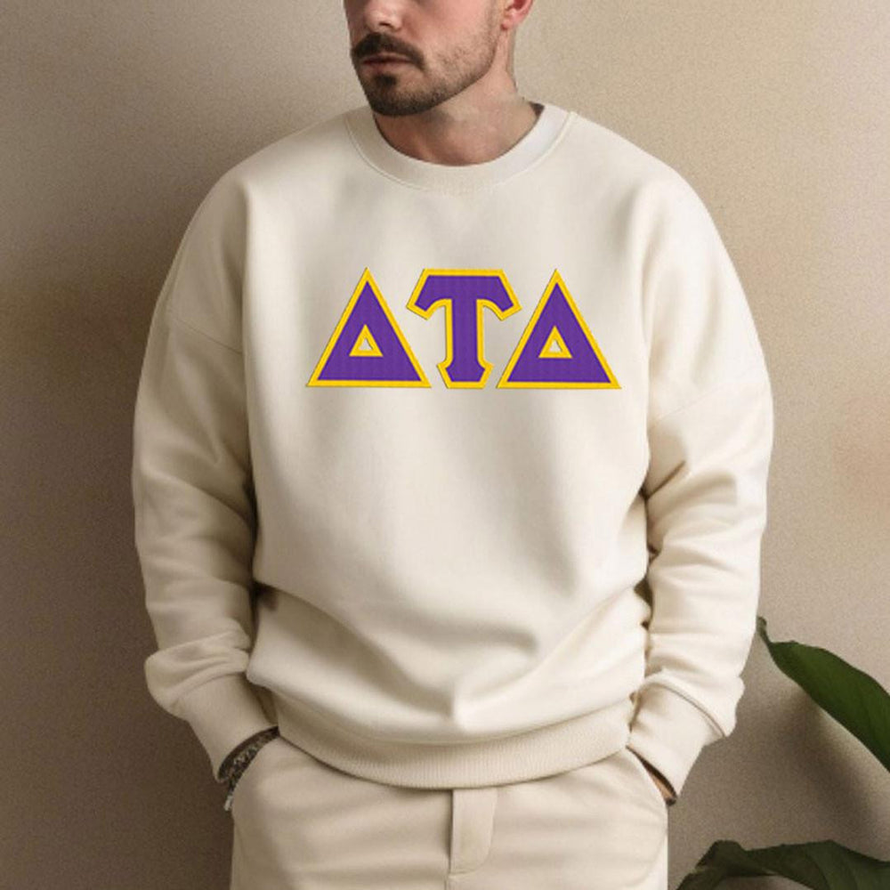 Delta Tau Delta 2 Day Ship Twill Crewneck Sweatshirts Delta Tau Delta - 2 Day Ship Twill Crewneck Sweatshirts