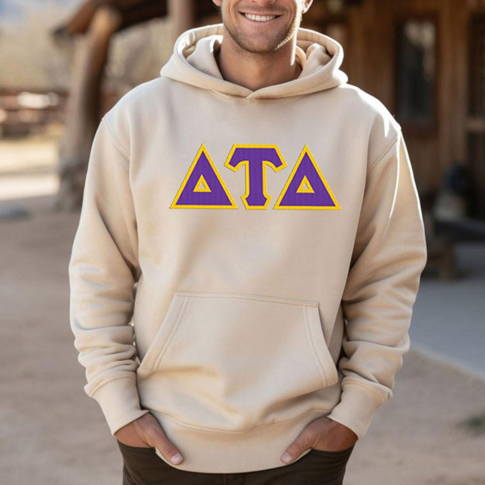 Delta Tau Delta 2 Day Ship Twill Hooded Sweatshirts Delta Tau Delta - 2 Day Ship Twill Hooded Sweatshirts