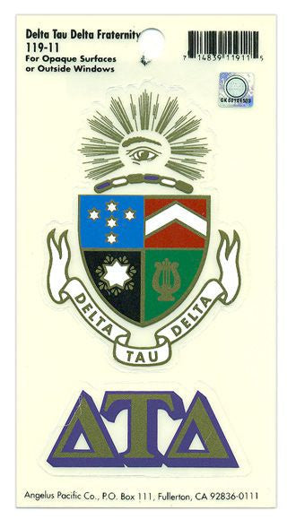 Delta Tau Delta Crest Shield Decal Delta Tau Delta Crest - Shield Decal
