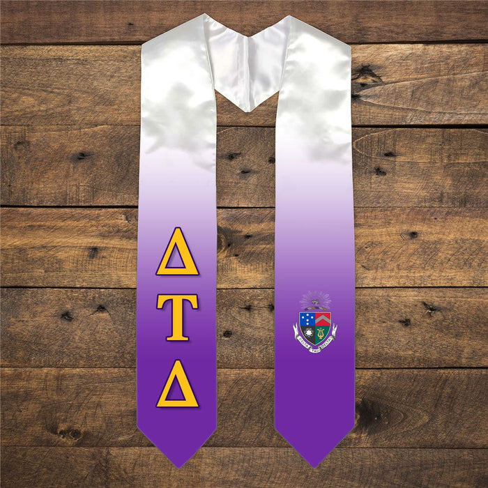 Delta Tau Delta Extra Fancy Simple Greek Graduation Stole W Crest Delta Tau Delta Extra Fancy Simple Greek Graduation Stole W Crest