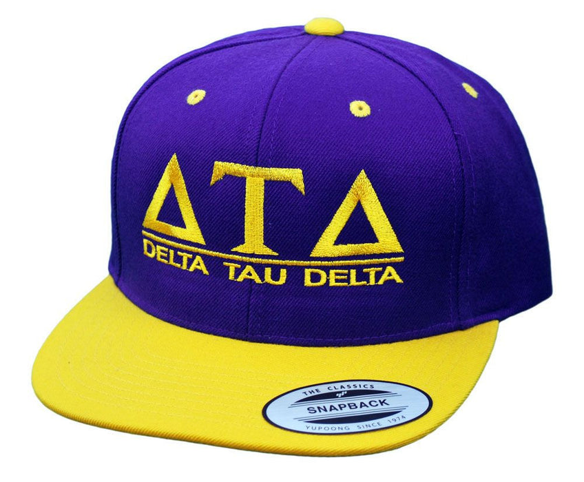Delta Tau Delta Flatbill Snapback Hats Original Delta Tau Delta Flatbill Snapback Hats Original