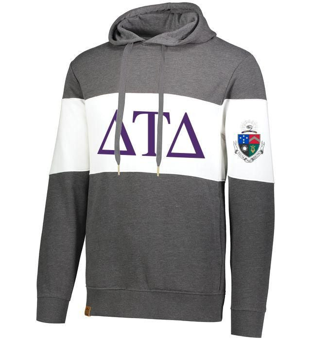 Delta Tau Delta Ivy League Hoodie W Crest On Left Sleeve Delta Tau Delta Ivy League Hoodie W Crest On Left Sleeve