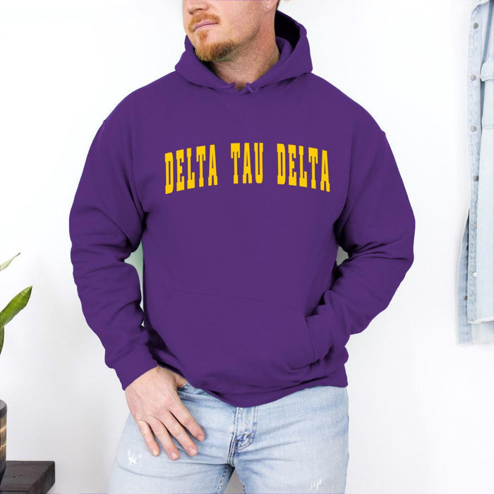 Delta Tau Delta Letterman Hooded Sweatshirts Delta Tau Delta Letterman Hooded Sweatshirts