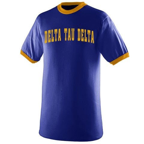 Delta Tau Delta Ringer T Shirt Delta Tau Delta Ringer T-shirt