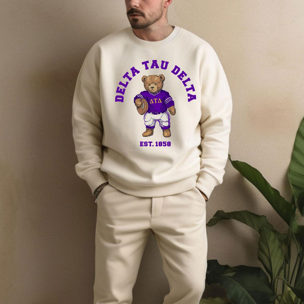 Delta Tau Delta Teddy Bear Crewneck Sweatshirt Delta Tau Delta Teddy Bear Crewneck Sweatshirt