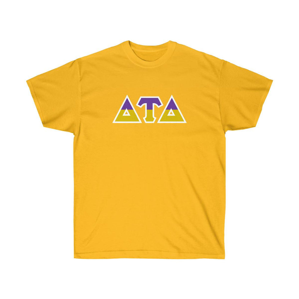 Printify Delta Tau Delta Two Toned Greek Lettered T Shirts Delta Tau Delta Two Toned Greek Lettered T-shirts