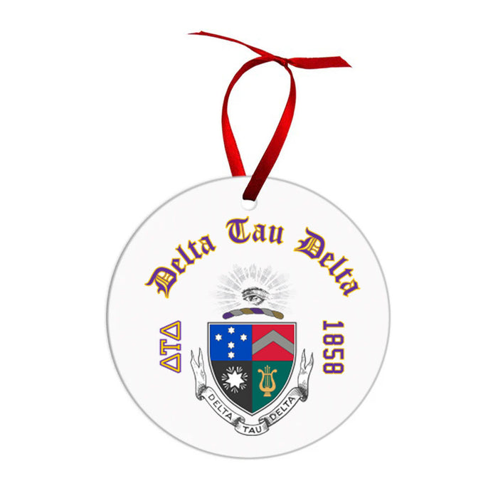 Delta Tau Delta Crest & Year Circle Ornaments Delta Tau Delta Crest & Year Circle Ornaments