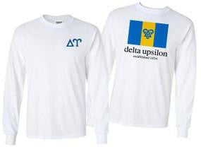 Delta Upsilon Delta Upsilon Flag Long Sleeve T-Shirt