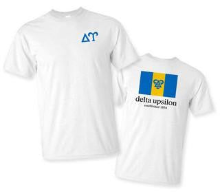 Delta Upsilon Delta Upsilon Flag T-shirts