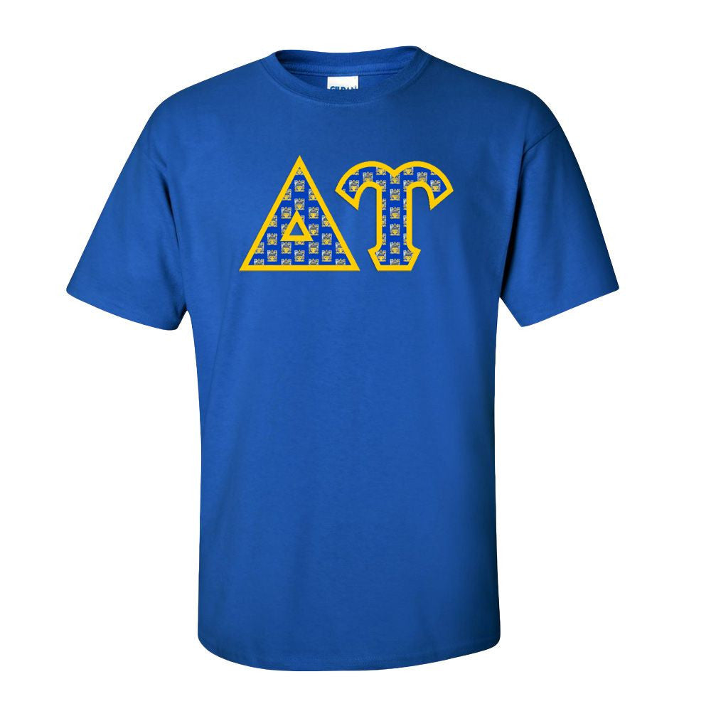 Delta Upsilon Fraternity Crest Shield Twill Letter Tee Delta Upsilon Fraternity Crest - Shield Twill Letter Tee