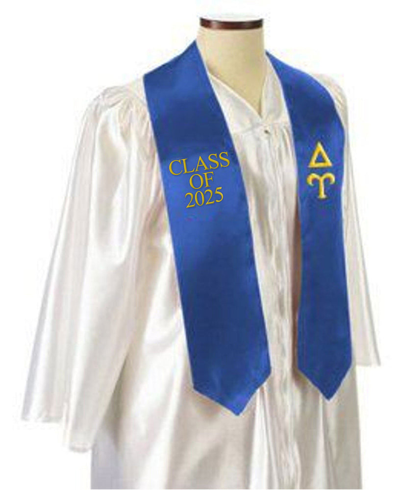 Delta Upsilon Embroidered Graduation Sash Stole Delta Upsilon Embroidered Graduation Sash Stole
