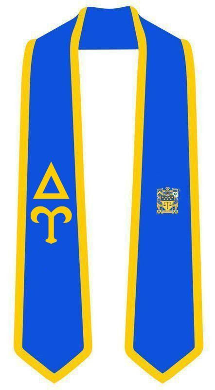 Discount Delta Upsilon Greek 2 Tone Lettered Graduation Sash Stole DISCOUNT-Delta Upsilon Greek 2 Tone Lettered Graduation Sash Stole