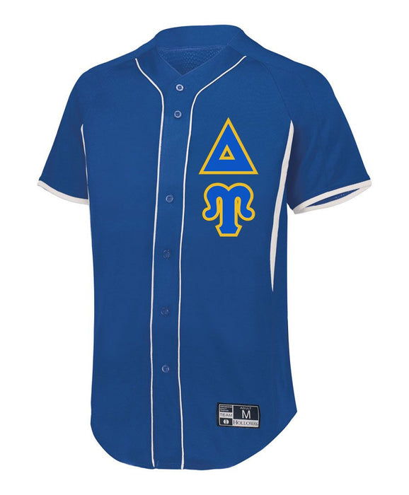 Delta Upsilon Lettered Baseball Jersey Delta Upsilon Lettered Baseball Jersey