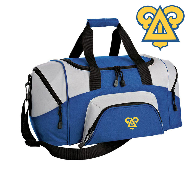 Delta Upsilon Colorblock Duffel Bag Delta Upsilon Colorblock Duffel Bag