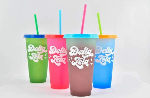 Drinkwareminimum1 Delta Zeta Color Changing Cups (Set of 4)