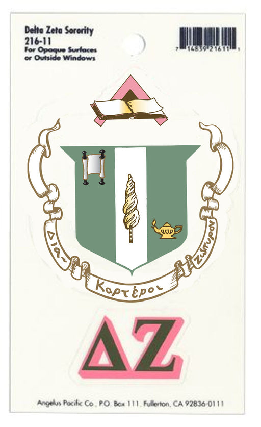 Delta Zeta Crest - Shield Decals