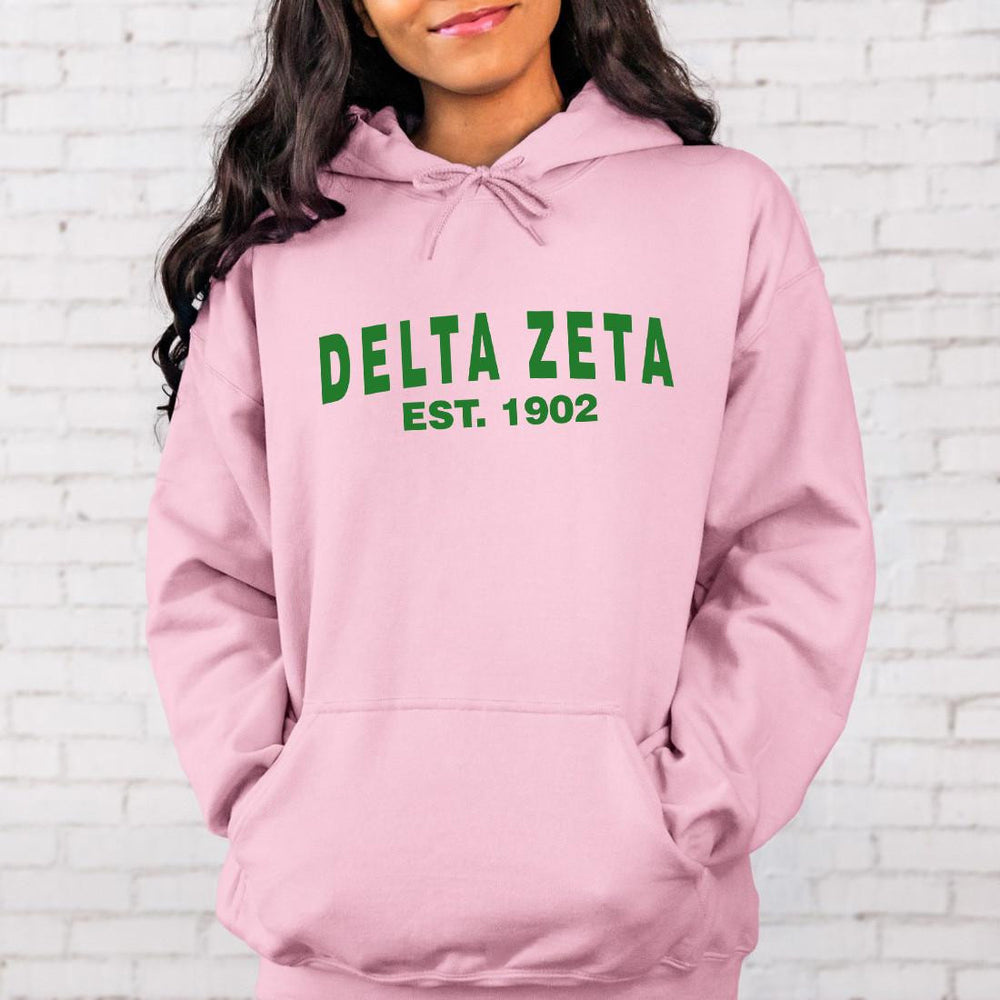 Delta Zeta Established Hooded Sweatshirts Delta Zeta Established Hooded Sweatshirts