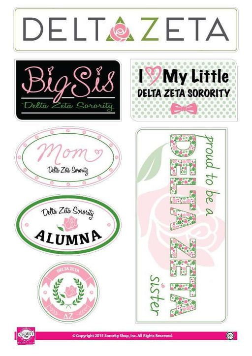 Delta Zeta Family Sticker Sheet