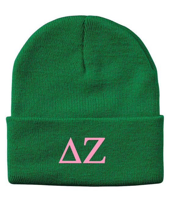 Delta Zeta Greek Letter Knit Cap Delta Zeta Greek Letter Knit Cap
