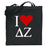 Delta Zeta I Love Tote Bags Delta Zeta I Love Tote Bags