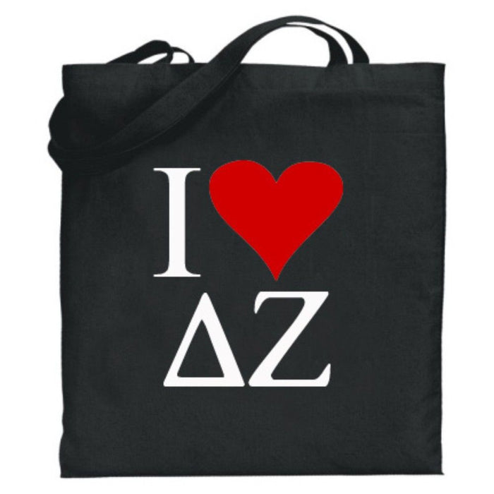 Delta Zeta I Love Tote Bags Delta Zeta I Love Tote Bags