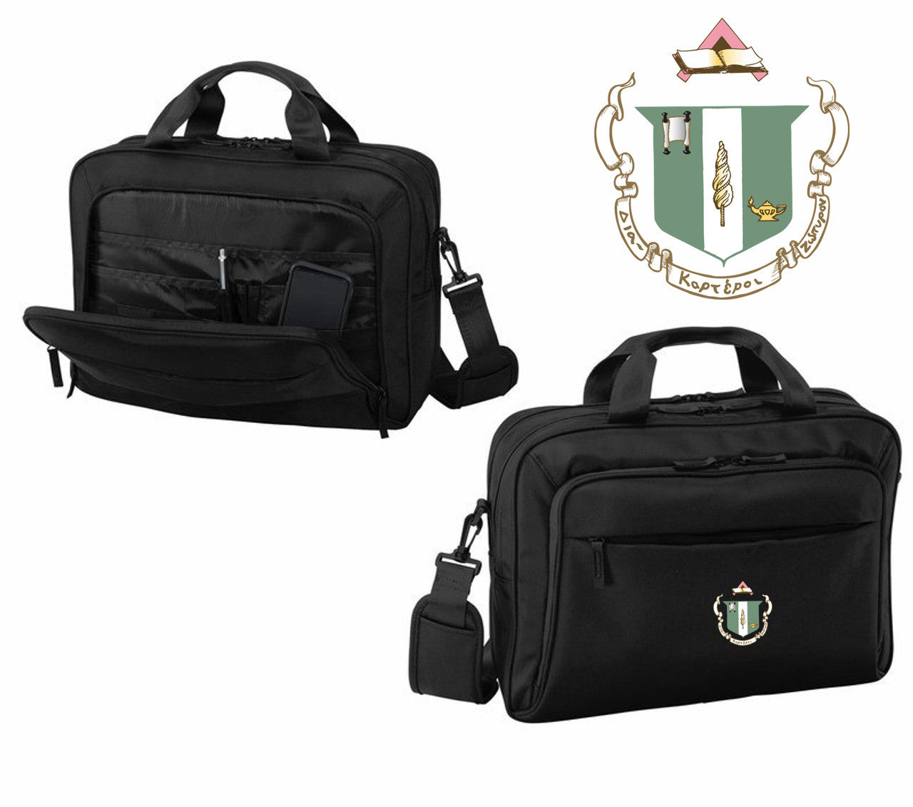 Discount Delta Zeta Crest Shield Briefcase Attache DISCOUNT-Delta Zeta Crest - Shield Briefcase Attache
