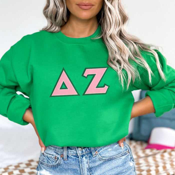Delta Zeta Lettered Crewneck Delta Zeta Lettered Crewneck