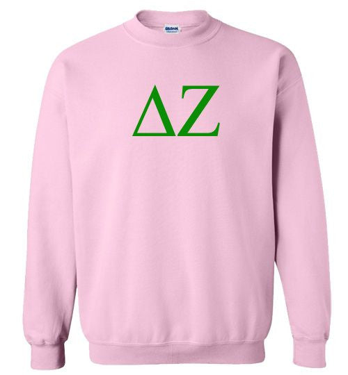 Delta Zeta Lettered World Famous Greek Crewneck Delta Zeta Lettered World Famous Greek Crewneck