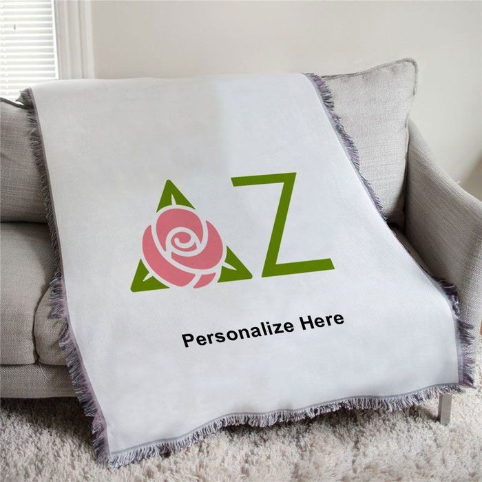 Delta Zeta Logo Afghan Blanket Throw Delta Zeta Logo Afghan Blanket Throw