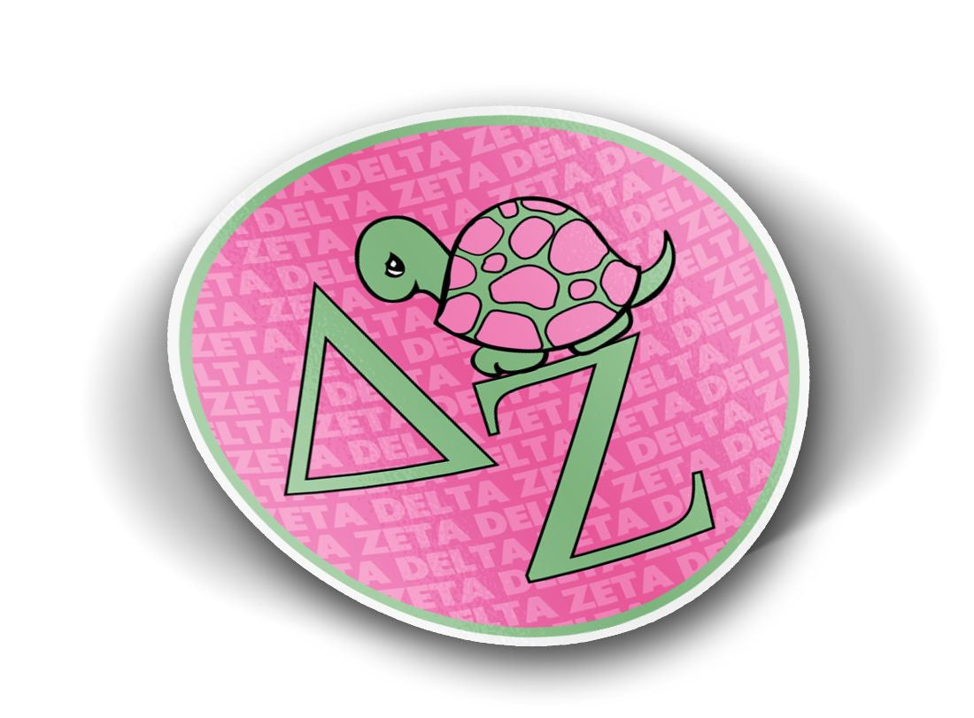 Delta Zeta Mascot Round Decals Delta Zeta Mascot Round Decals