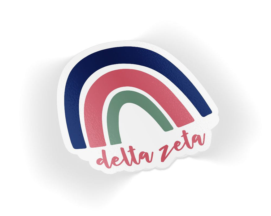 Delta Zeta Rainbow Sticker Delta Zeta Rainbow Sticker