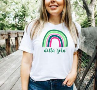 Delta Zeta Delta Zeta Rainbow Tees