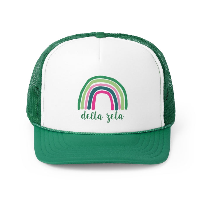 Delta Zeta Rainbow Trucker Caps Delta Zeta Rainbow Trucker Caps