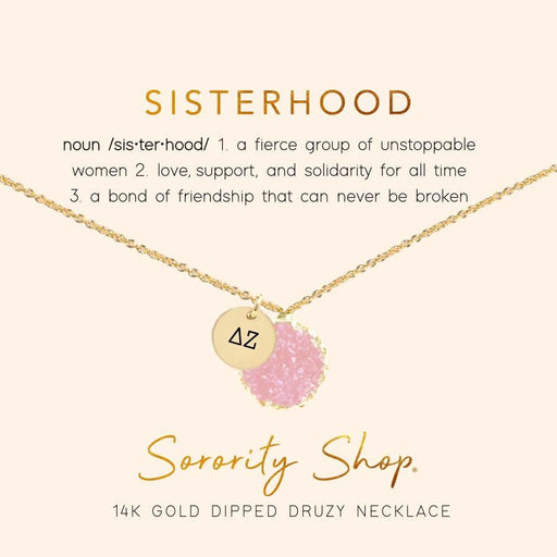 Delta Zeta Delta Zeta Sisterhood Druzy Necklace