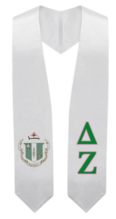 Delta Zeta Super Crest Shield Graduation Stole Delta Zeta Super Crest - Shield Graduation Stole