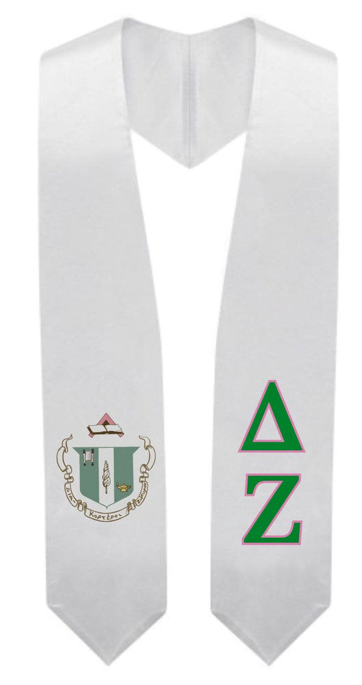 Delta Zeta Super Crest Shield Graduation Stole Delta Zeta Super Crest - Shield Graduation Stole