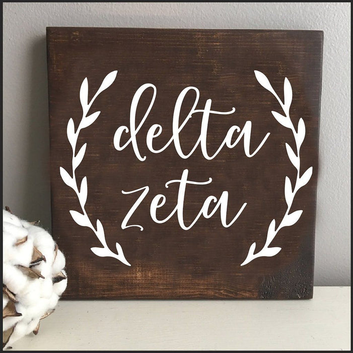 Delta Zeta Wooden Wall Art Delta Zeta Wooden Wall Art