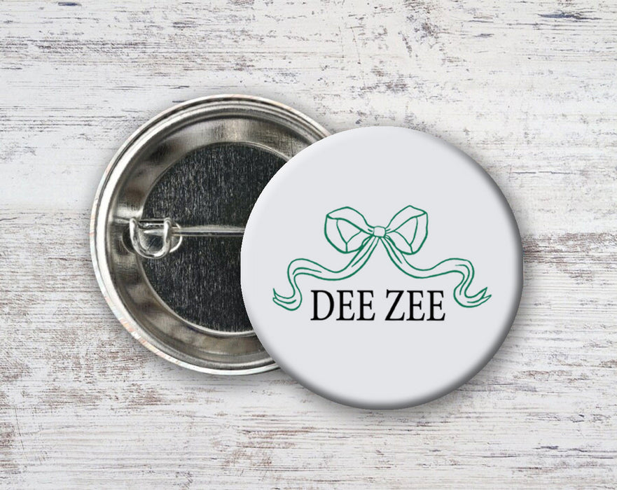 Delta Zeta Nickname Bow Pin Buttons Delta Zeta Nickname Bow Pin Buttons