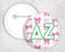 Delta Zeta Multi Bows Pin Buttons Delta Zeta Multi Bows Pin Buttons