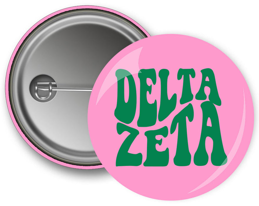 Delta Zeta Bulky Text Button Delta Zeta Bulky Text Button
