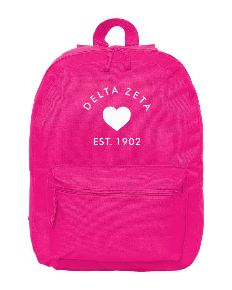 Delta Zeta Custom Heart Backpack Delta Zeta Custom Heart Backpack