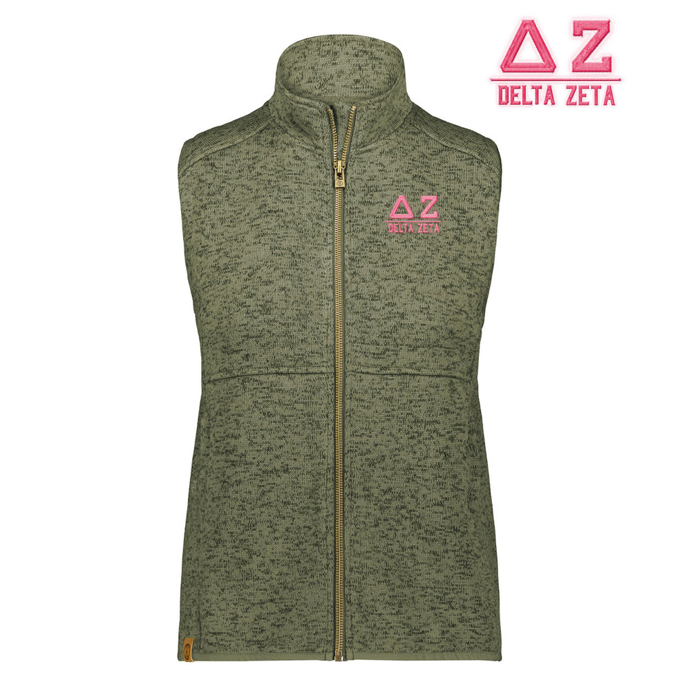 Delta Zeta Alpine Sweater Fleece Vest Delta Zeta Alpine Sweater Fleece Vest