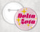 Delta Zeta Disco Pin Buttons Delta Zeta Disco Pin Buttons