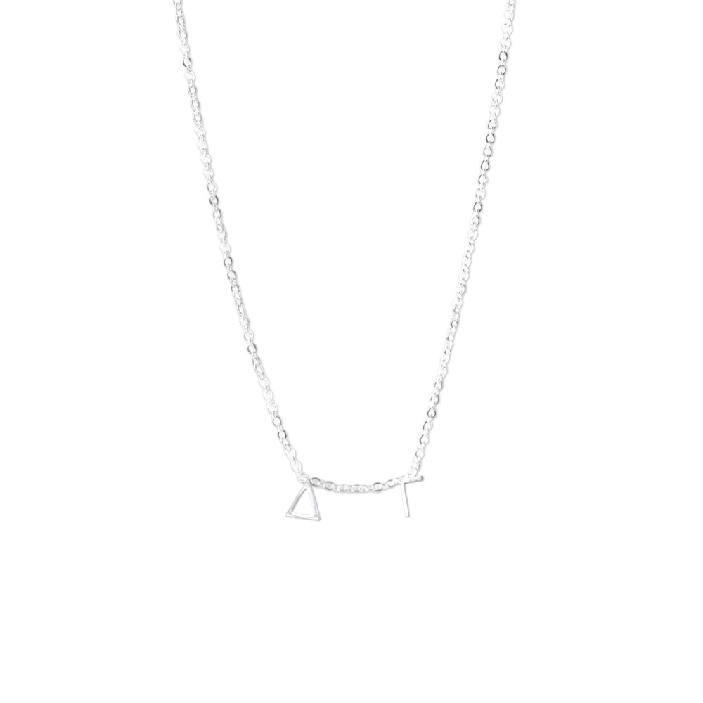Delta Gamma Silver Letter Necklaces Delta Gamma Silver Letter Necklaces