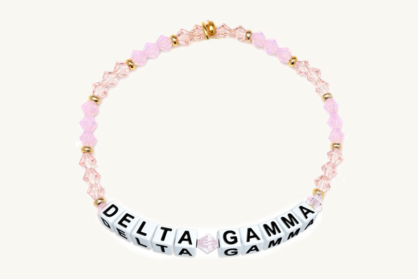 Delta Gamma Glass Name Bead Bracelet Delta Gamma Glass Name Bead Bracelet