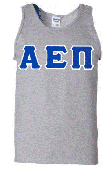 Discount Alpha Epsilon Pi Lettered Tank Top DISCOUNT- Alpha Epsilon Pi Lettered Tank Top