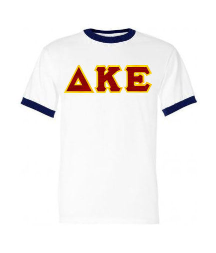 Delta Kappa Epsilon DISCOUNT- Delta Kappa Epsilon Lettered Ringer Shirt
