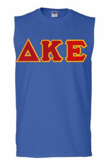 Discount Delta Kappa Epsilon Lettered Sleeveless Tee DISCOUNT- Delta Kappa Epsilon Lettered Sleeveless Tee
