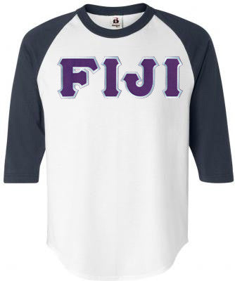 Phi Gamma Delta DISCOUNT- FIJI Fraternity Lettered Raglan T-Shirt